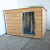 [SM-HXL] Cușcă izolată pentru câini Thermo Madera cu acoperiș înclinat mărimea XL (102x68x55cm)